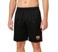 Icon Sports International Soccer - Pantalones Cortos de fútbol para Hombre, Hombre, FC Barcelona - Pantalones Cortos de fútbol para Hombre, FCB03SH-K, Negro, XL