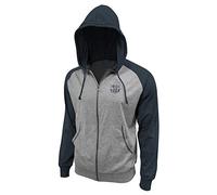 Icon Sports FC Barcelona-Sudadera Ligera con Capucha y Cremallera Completa para Hombre, Azul Marino, M