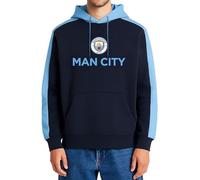 Icon Sports Official Soccer Team Pullover Hoodie-Unisex Adult-41ph Sudadera con Capucha del Manchester City FC Side Step, Azul Marino, M para Hombre