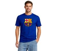 Icon Sports Officially Licensed FC Barcelona Cotton T-Shirt-Unisex Adult Camiseta de Manga Corta para Hombre, Azul Real, S