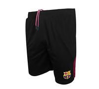 Icon Sports UEFA Champions League Pantalones Cortos de Fútbol para Hombre, Hombre, FCB03SH-K, Negro, Small
