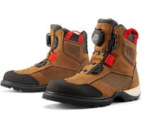 Icon Stormhawk, botas cortas impermeables 14 US male Marrón/Negro/Rojo