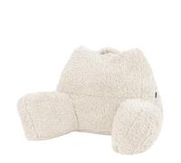 Icon Teddy Cojín de Lectura, Cojín Lumbar con Relleno, Almohada de Lectura, Almohada para Salones y Dormitorios, Mueble Dormitorio, Beige