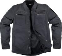 Icon Upstate Canvas National Chaqueta textil de moto, negro, Talla XXL