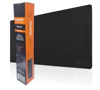 ICONIC - Alfombrilla de rat n para juegos PRO PC GEAR 3XL, extendida, 117 x 50 cm (negra), grande y ancha, de tela, con base cosida, impermeable