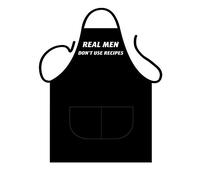 Iconic Aprons Real Men Don't Use Recipes, poliéster, algodón, multicolor, 90 x 69 x 0,1 cm