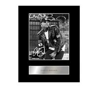 Iconic pics Foto enmarcada firmada de Chris Brown con imagen de regalo autografiada