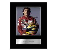 Iconic Pics Foto firmada de Ayrton Senna F1 autografiada para regalo