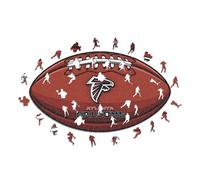 Iconic Puzzles - Atlanta Falcons, Logo, Rompecabezas de Madera con Licencia Oficial de la NFL, 100% sostenible, Regalo para Adultos y niños, Talla M, 270 Piezas