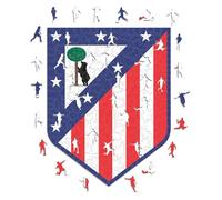 Iconic Puzzles- Wooden Atletico Madrid Puzzle de Madera, Multicolor, M, 270 Pcs (sostenible)