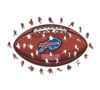 Iconic Puzzles - Buffalo Bills, Logo, Rompecabezas de Madera con Licencia Oficial de la NFL, 100% sostenible, Regalo para Adultos y niños, Talla M, 270 Piezas