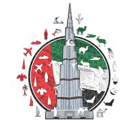 Iconic Puzzles - Burj Khalifa, Puzzles de Madera para Adultos y Niños, Madera 100% Sostenible, Tamaño M 270 Piezas