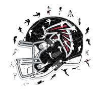 Iconic Puzzles - Casco Atlanta Falcons, Rompecabezas de Madera con Licencia Oficial de la NFL, 100% sostenible, Regalo para Adultos y niños, Talla S, 150 Piezas