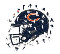 Iconic Puzzles - Casco Chicago Bears, Rompecabezas de Madera con Licencia Oficial de la NFL, 100% sostenible, Regalo para Adultos y niños, Talla S, 150 Piezas