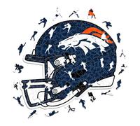 Iconic Puzzles- Rompecabezas de Madera, Color Denver Broncos, S, 150 Pcs (DenverBroncosHelmet S)