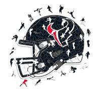 Iconic Puzzles - Casco Houston Texans, Rompecabezas de Madera con Licencia Oficial de la NFL, 100% sostenible, Regalo para Adultos y niños, Talla L, 500 Piezas