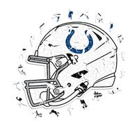 Iconic Puzzles - Casco Indianapolis Colts, Rompecabezas de Madera con Licencia Oficial de la NFL, 100% sostenible, Regalo para Adultos y niños, Talla S, 150 Piezas