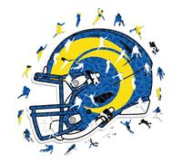 Iconic Puzzles - Casco Los Angeles RAMS, Rompecabezas de Madera con Licencia Oficial de la NFL, 100% sostenible, Regalo para Adultos y niños, Talla S, 150 Piezas