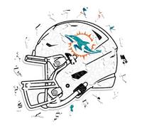 Iconic Puzzles - Casco Miami Dolphins, Rompecabezas de Madera con Licencia Oficial de la NFL, 100% sostenible, Regalo para Adultos y niños, Talla S, 150 Piezas