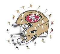 Iconic Puzzles - Casco San Francisco 49ers, Rompecabezas de Madera con Licencia Oficial de la NFL, 100% sostenible, Regalo para Adultos y niños, Talla S, 150 Piezas