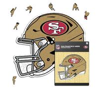 Iconic Puzzles- Rompecabezas de Madera, Color San Francisco 49ers, S, 150 Pcs (SanFrancisco49ersHelmet S)