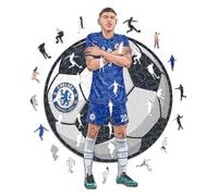 Iconic Puzzles - Chelsea, Cole Palmer, Rompecabezas de Madera con Licencia Oficial, 100% Sostenible, Regalo para Adultos y Niños, Talla S, 150 Piezas