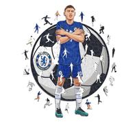 Iconic Puzzles - Chelsea, Cole Palmer, Rompecabezas de Madera con Licencia Oficial, 100% Sostenible, Regalo para Adultos y Niños, Talla S, 150 Piezas