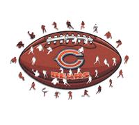 Iconic Puzzles - Chicago Bears, Logo, Rompecabezas de Madera con Licencia Oficial de la NFL, 100% sostenible, Regalo para Adultos y niños, Talla L, 500 Piezas