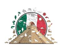Iconic Puzzles - Chichén Itzá, Puzzles de Madera para Adultos y Niños, Madera 100% Sostenible, Tamaño L 500 Piezas