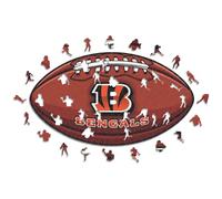 Iconic Puzzles - Cincinnati Bengals, Logo, Rompecabezas de Madera con Licencia Oficial de la NFL, 100% sostenible, Regalo para Adultos y niños, Talla L, 500 Piezas