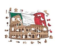 Iconic Puzzles - Coliseo, Puzzles de Madera para Adultos y Niños, Madera 100% Sostenible, Tamaño S 150 Piezas