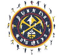 Iconic Puzzles - Denver Nuggets, Logo, Puzzle de Madera con Licencia Oficial de la NBA, 100% Sostenible, Talla M, 270 Piezas