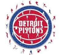 Iconic Puzzles - Detroit Pistons, Logo, Puzzle de Madera con Licencia Oficial de la NBA, 100% Sostenible, Talla S, 150 Piezas