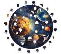 Iconic Puzzles- Espacio Puzzle de Madera, Multicolor, S, 200 PCs (24ARSOLARES)