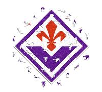 Iconic Puzzles - Fiorentina, Logo, Rompecabezas de Madera con Licencia Oficial, 100% sostenible, Regalo para Adultos y niños, Talla S, 150 Piezas