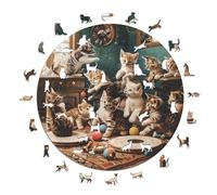 Iconic Puzzles - Gatitos Juguetones, Animales de fantasía, Puzzle de Madera 100% Sostenible, Regalos para Niños y Adultos, Talla M, 350 Piezas