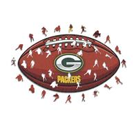 Iconic Puzzles - Green Bay Packers, Logo, Rompecabezas de Madera con Licencia Oficial de la NFL, 100% sostenible, Regalo para Adultos y niños, Talla M, 270 Piezas