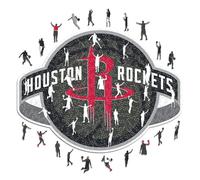Iconic Puzzles - Houston Rockets, Logo, Puzzle de Madera con Licencia Oficial de la NBA, 100% Sostenible, Talla M, 270 Piezas