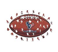 Iconic Puzzles - Houston Texans, Logo, Rompecabezas de Madera con Licencia Oficial de la NFL, 100% sostenible, Regalo para Adultos y niños, Talla S, 150 Piezas