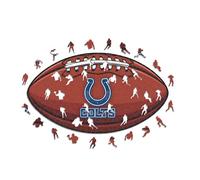 Iconic Puzzles - Indianapolis Colts, Logo, Rompecabezas de Madera con Licencia Oficial de la NFL, 100% sostenible, Regalo para Adultos y niños, Talla S, 150 Piezas