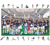 Iconic Puzzles - Inter, 20° Escudo Puzzle de Madera 100% sostenible con Licencia Oficial, Multicolor, S, 150 Unidades, Inter20Scudetto-S