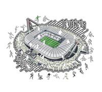 Iconic Puzzles - Juventus Allianz Stadium, Rompecabezas de Madera con Licencia Oficial, 100% sostenible, Regalo para Adultos y niños, Talla L, 500 Piezas