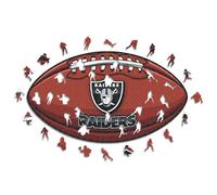 Iconic Puzzles - Las Vegas Raiders, Logo, Rompecabezas de Madera con Licencia Oficial de la NFL, 100% sostenible, Regalo para Adultos y niños, Talla S, 150 Piezas