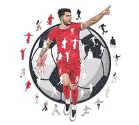 Iconic Puzzles - Liverpool, Dominik Szoboszlai, Rompecabezas de Madera con Licencia Oficial, 100% Sostenible, Regalo para Adultos y Niños, Talla M, 270 Piezas