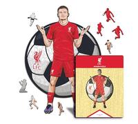 Iconic Puzzles - Liverpool, Florian Wirtz, Rompecabezas de Madera con Licencia Oficial, 100% Sostenible, Regalo para Adultos y Niños, Talla S, 150 Piezas