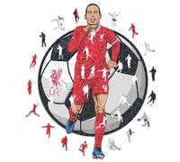 Iconic Puzzles - Liverpool, Virgil Van Dijk, Rompecabezas de Madera con Licencia Oficial, 100% Sostenible, Regalo para Adultos y Niños, Talla S, 150 Piezas