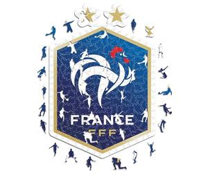 Iconic Puzzles, Logotipo de Equipo de Francia, Puzzle de Madera 100% ecológico con liciencia Oficial, Talla L, 500 Piezas