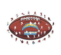 Iconic Puzzles - Los Angeles Chargers, Logo, Rompecabezas de Madera con Licencia Oficial de la NFL, 100% sostenible, Regalo para Adultos y niños, Talla M, 270 Piezas