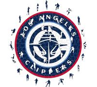 Iconic Puzzles - Los Angeles Clippers, Logo, Puzzle de Madera con Licencia Oficial de la NBA, 100% Sostenible, Talla S, 150 Piezas