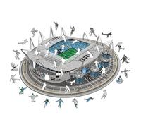 Iconic Puzzles - Manchester City Etihad Stadium, Rompecabezas de Madera con Licencia Oficial, 100% sostenible, Regalo para Adultos y niños, Talla L, 500 Piezas